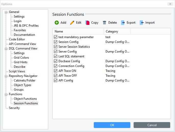 Screenshot | dqMan | Functions with parameters | 01