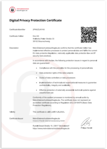 Thumbnail | Certificate | Mein-Datenschutzbeauftragter.de | Digital Privacy Protection
